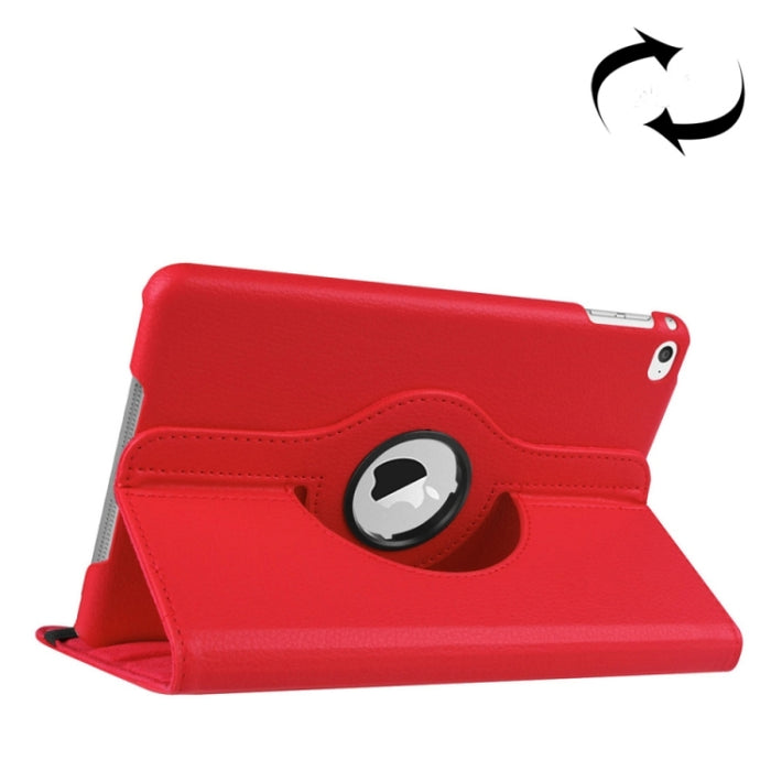 Litchi Texture Funda de cuero inteligente giratoria de 360 grados con soporte para iPad mini 4 / mini 5