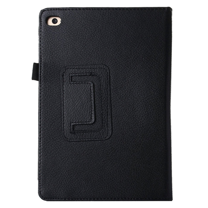 Funda protectora de cuero PU con tapa horizontal con textura Litchi y soporte para iPad mini 4
