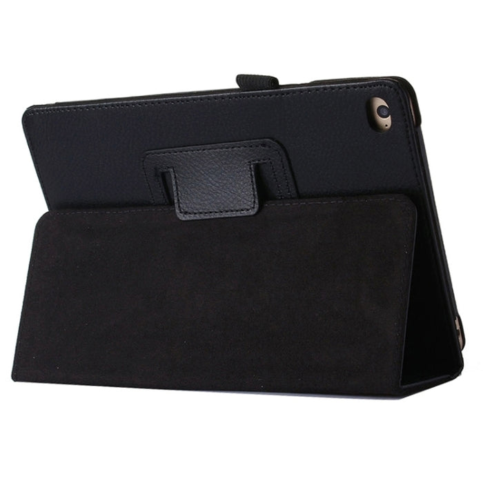 Funda protectora de cuero PU con tapa horizontal con textura Litchi y soporte para iPad mini 4