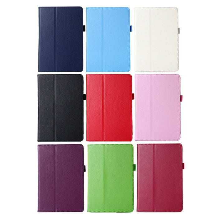 Funda protectora de cuero PU con tapa horizontal con textura Litchi y soporte para iPad mini 4