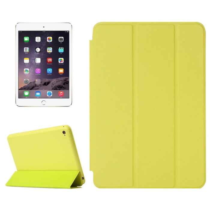 Funda de cuero de color sólido con tapa horizontal con soporte y función de suspensión/activación para iPad mini 4