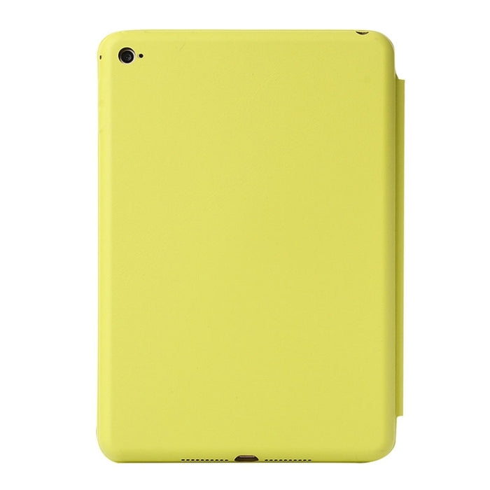 Funda de cuero de color sólido con tapa horizontal con soporte y función de suspensión/activación para iPad mini 4