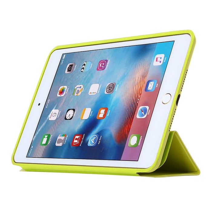 Funda de cuero de color sólido con tapa horizontal con soporte y función de suspensión/activación para iPad mini 4