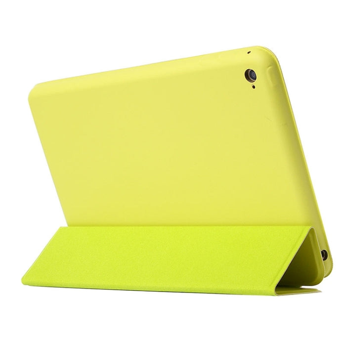 Funda de cuero de color sólido con tapa horizontal con soporte y función de suspensión/activación para iPad mini 4