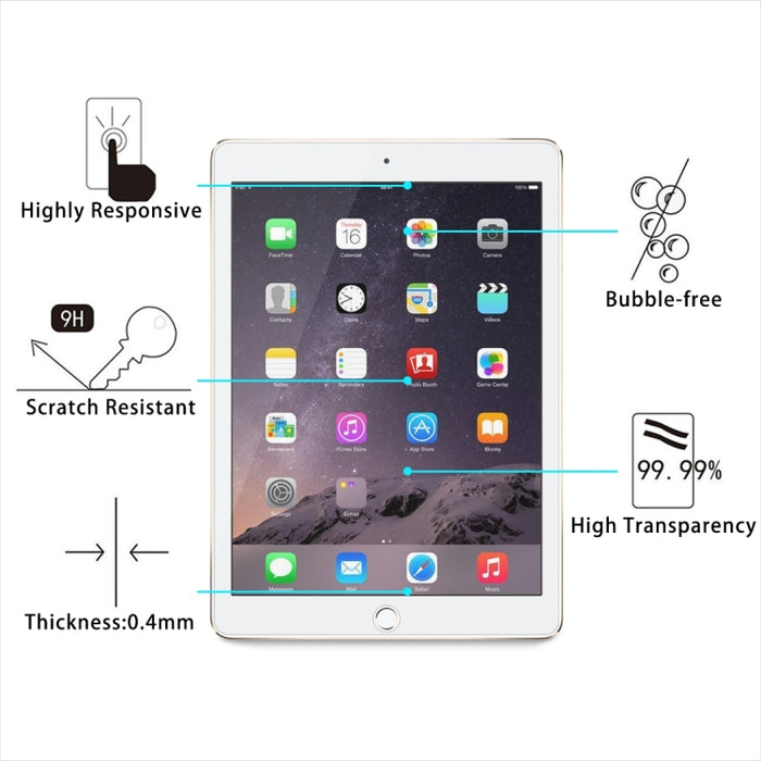 75 PCS para iPad mini 4 0.4mm 9H+ Dureza superficial 2.5D Película de vidrio templado a prueba de explosiones