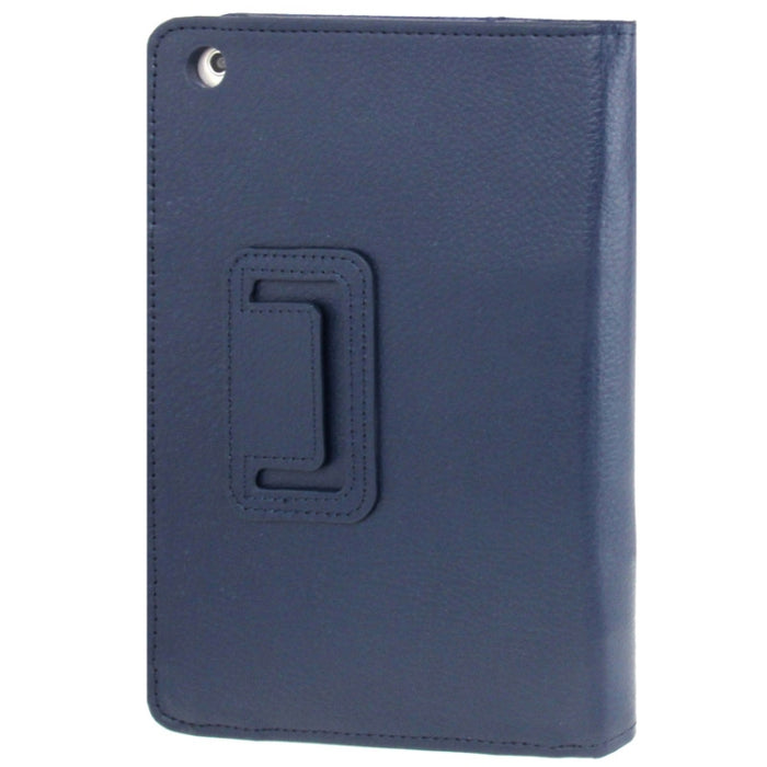 Funda de cuero con tapa con textura de Litchi de 2 pliegues con función de soporte para iPad mini / mini 2 Retina