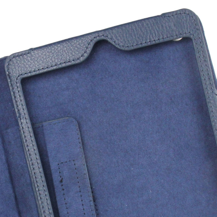 Funda de cuero con tapa con textura de Litchi de 2 pliegues con función de soporte para iPad mini / mini 2 Retina