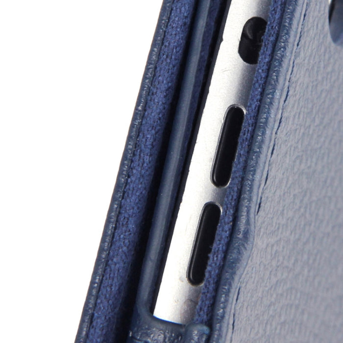 Funda de cuero con tapa con textura de Litchi de 2 pliegues con función de soporte para iPad mini / mini 2 Retina
