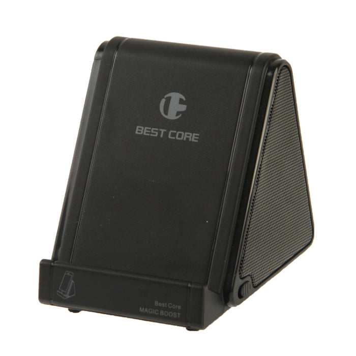 Soporte de altavoz de inducción amplificador de audio mágico inalámbrico para iPhone 5 y 5S y 5C / 4 y 4S (negro)