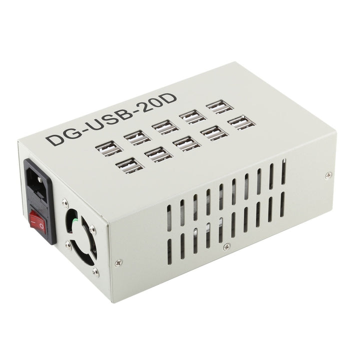 60W 12A 20 puertos USB cargador rápido estación viaje cargador de escritorio adaptador de corriente