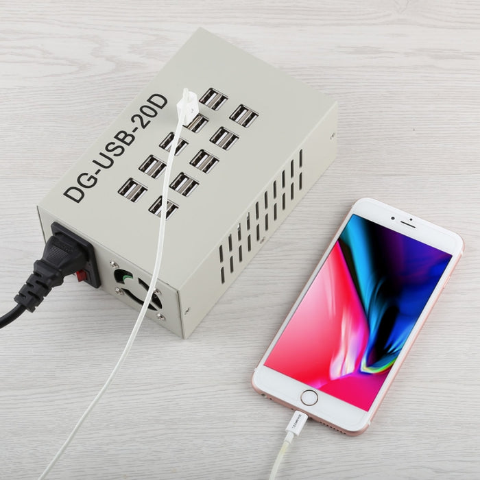 60W 12A 20 puertos USB cargador rápido estación viaje cargador de escritorio adaptador de corriente