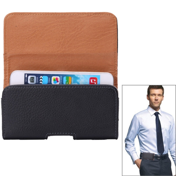 Riñonera Universal Estilo Horizontal Litchi Texture para iPhone 6 / Galaxy S4 / i9500