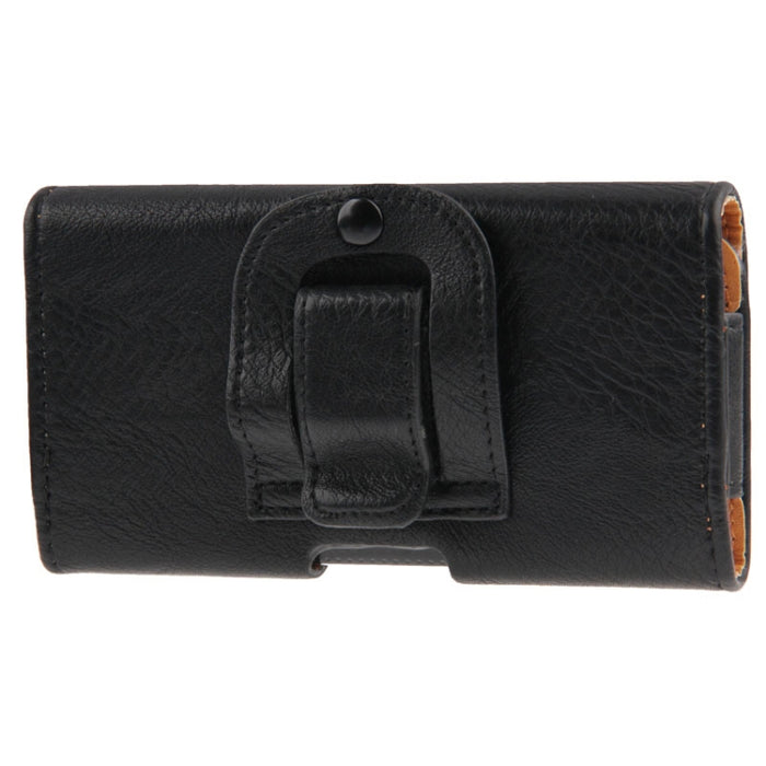 Funda de cuero estilo billetera con textura Litchi y clip para cinturón para iPhone X / 7/6, Galaxy S6 / S5 / S4 / S3 (negro)