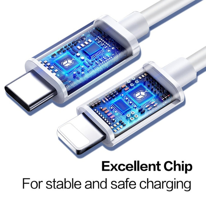 Cable de datos USB-C / Type-C 3.1 macho a macho de 8 pines de 1 m para iPhone / iPad