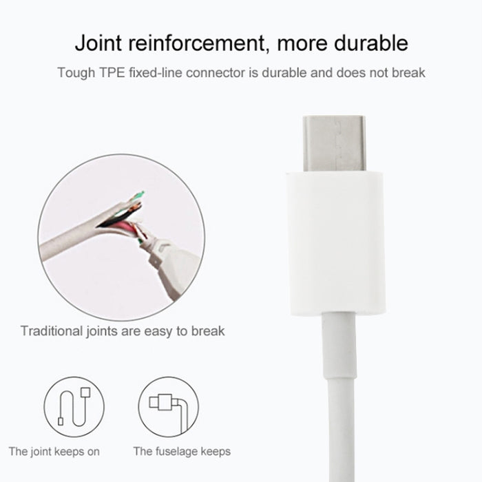 Cable de datos USB-C / Type-C 3.1 macho a macho de 8 pines de 1 m para iPhone / iPad