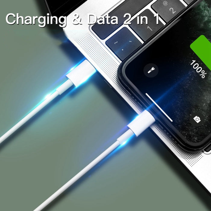 Cable de datos USB-C / Type-C 3.1 macho a macho de 8 pines de 1 m para iPhone / iPad