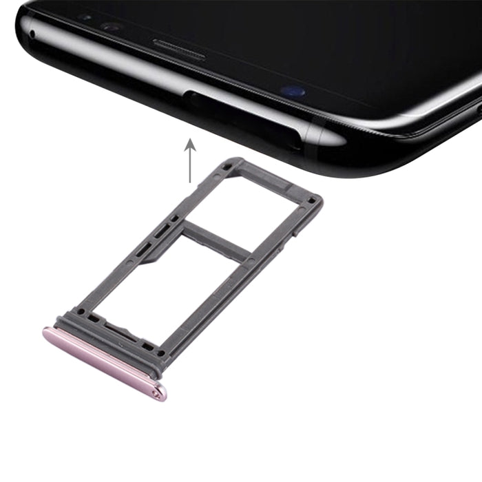 Para Galaxy S8 Bandeja de tarjeta SIM + Bandeja Micro SD