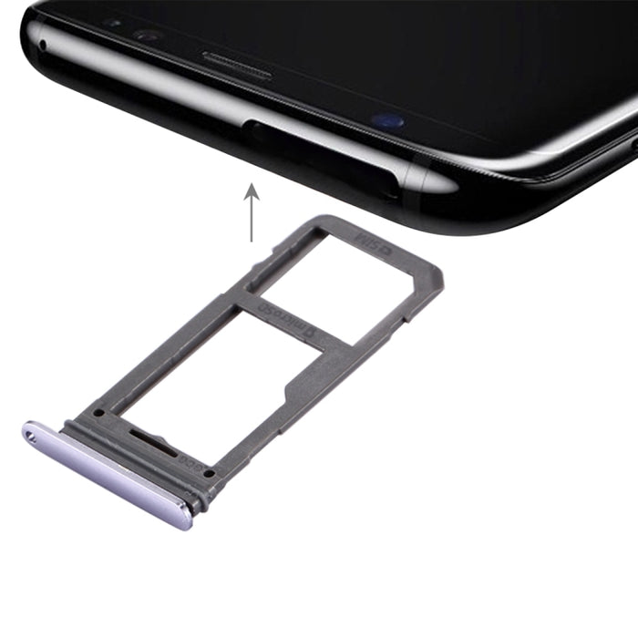 Para Galaxy S8 Bandeja de tarjeta SIM + Bandeja Micro SD