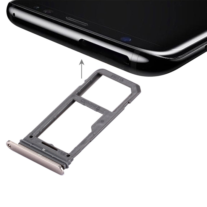 Para Galaxy S8 Bandeja de tarjeta SIM + Bandeja Micro SD