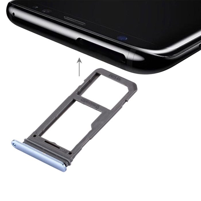 Para Galaxy S8 Bandeja de tarjeta SIM + Bandeja Micro SD