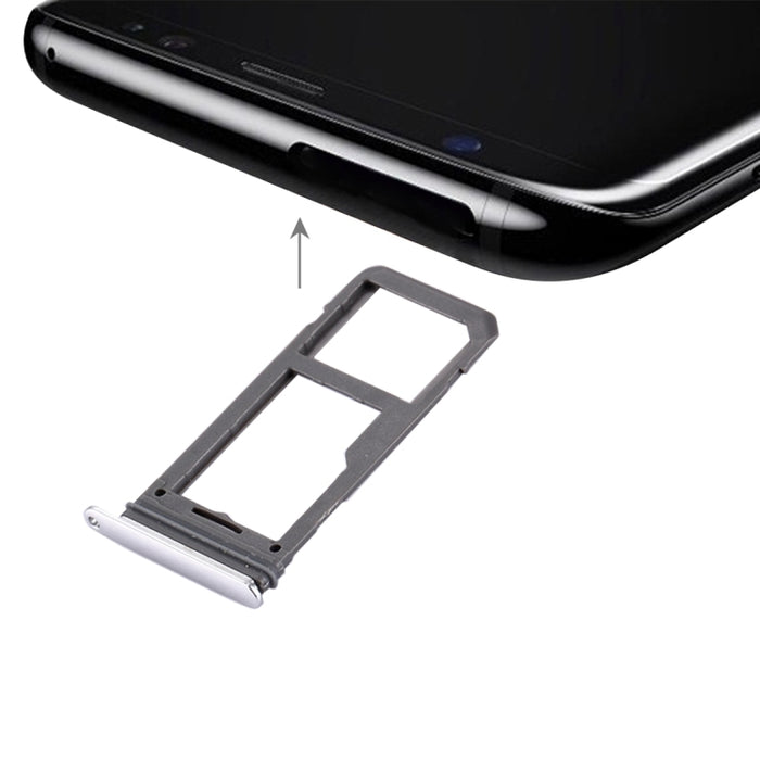 Para Galaxy S8 Bandeja de tarjeta SIM + Bandeja Micro SD