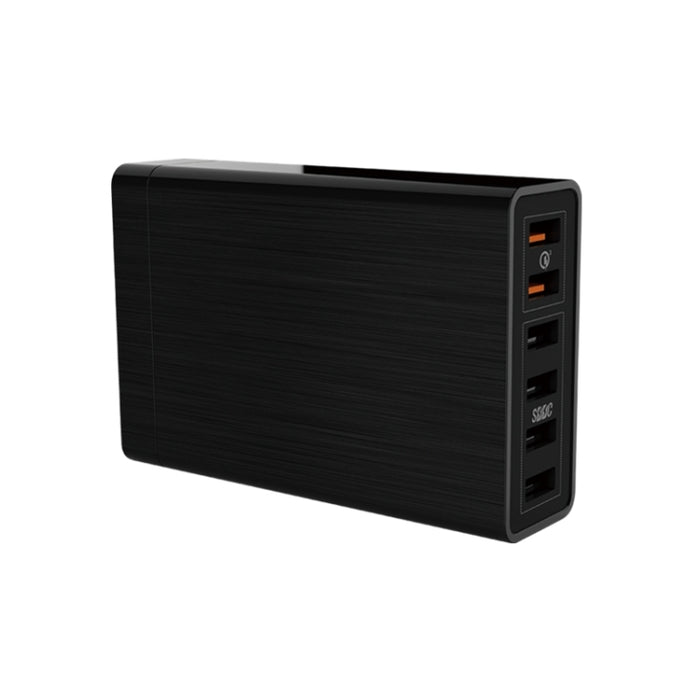 VEDFUN TurboCube D620 Seis puertos Carga rápida 3.0 + Cargador USB con tecnología SDDC, enchufe UE/EE. UU./Reino Unido