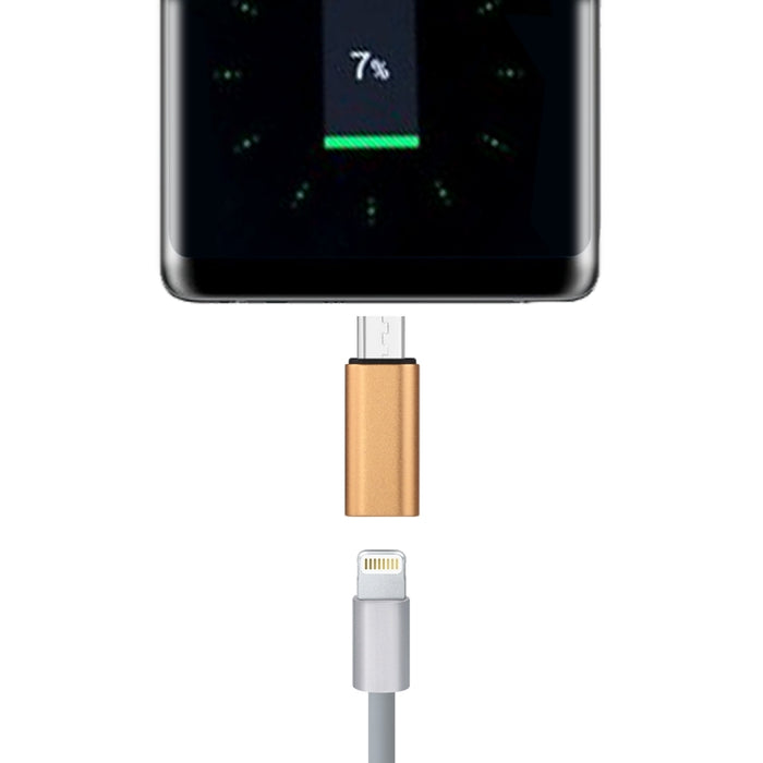 Adaptador de carcasa metálica de 8 pines hembra a USB-C/tipo-C macho
