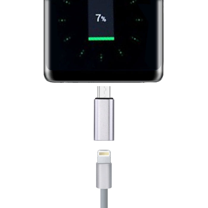 Adaptador de carcasa metálica de 8 pines hembra a USB-C/tipo-C macho