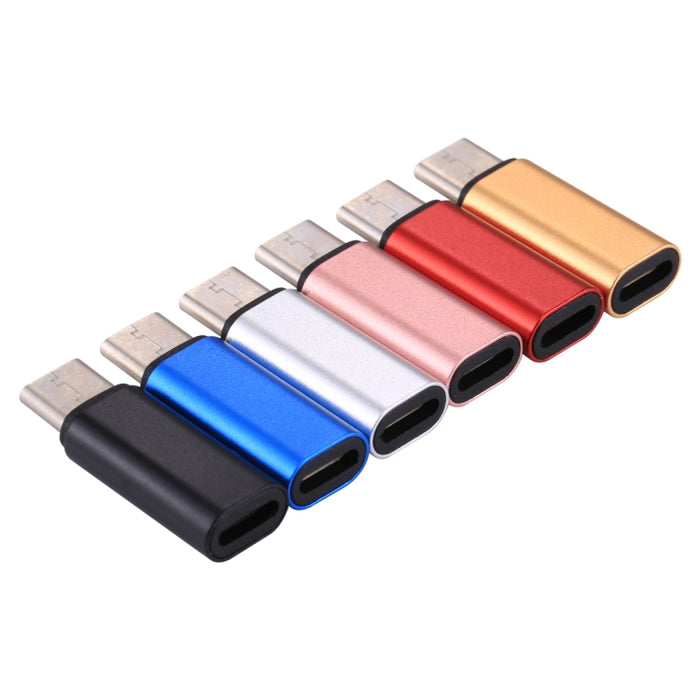 Adaptador de carcasa metálica de 8 pines hembra a USB-C/tipo-C macho