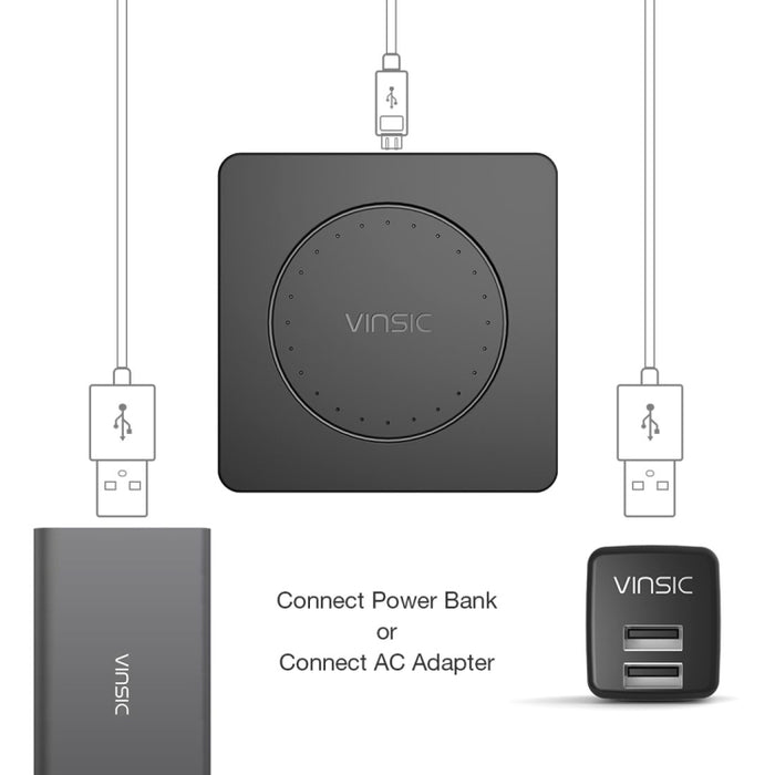 Cargador inalámbrico portátil estándar Qi con salida Vinsic 5V 1A