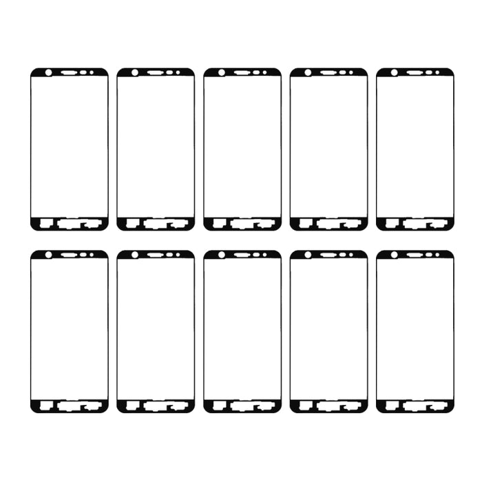 Para Galaxy J7 Prime / G610 10 piezas Adhesivo de carcasa frontal