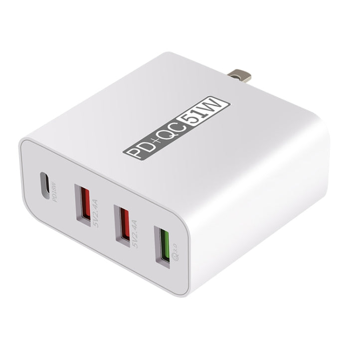 WLX-A6 Adaptador de corriente de cargador de viaje USB de carga rápida de 4 puertos, enchufe AU