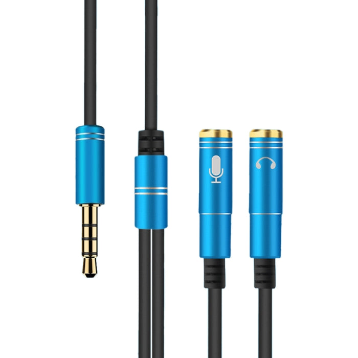 Divisor de cable de audio de alta elasticidad TPE 2 en 1 macho de 3,5 mm a doble hembra de 3,5 mm, longitud del cable: 32 cm