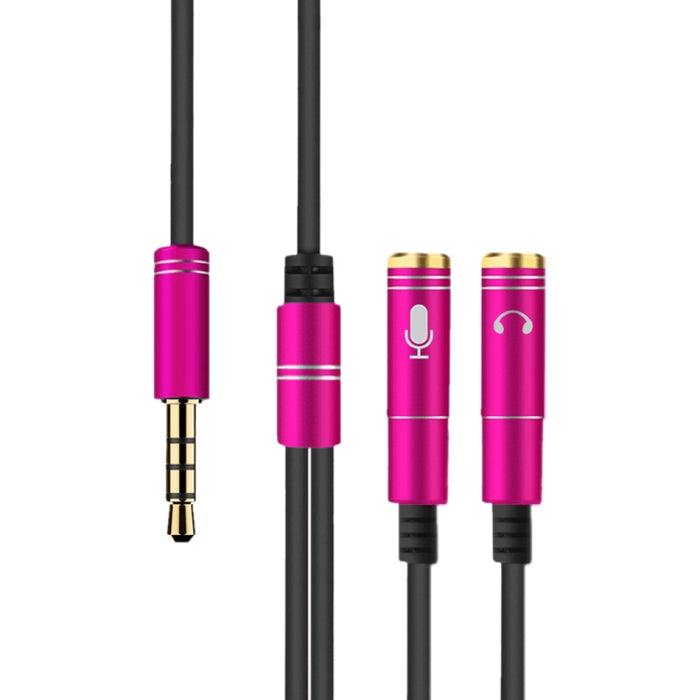 Divisor de cable de audio de alta elasticidad TPE 2 en 1 macho de 3,5 mm a doble hembra de 3,5 mm, longitud del cable: 32 cm