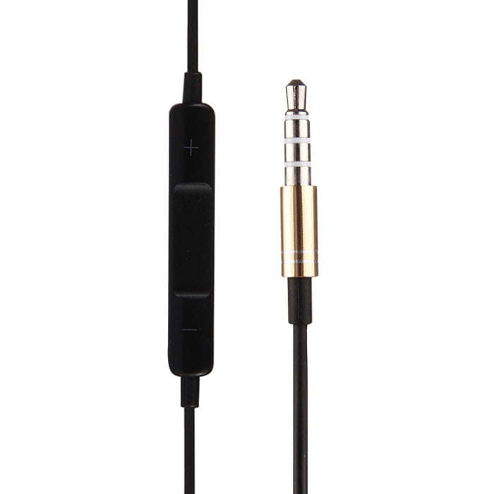 Auricular interno de 3,5 mm con cuerpo de alambre negro con control de línea y micrófono para iPhone, Galaxy, Huawei, Xiaomi, LG, HTC y otros teléfonos inteligentes
