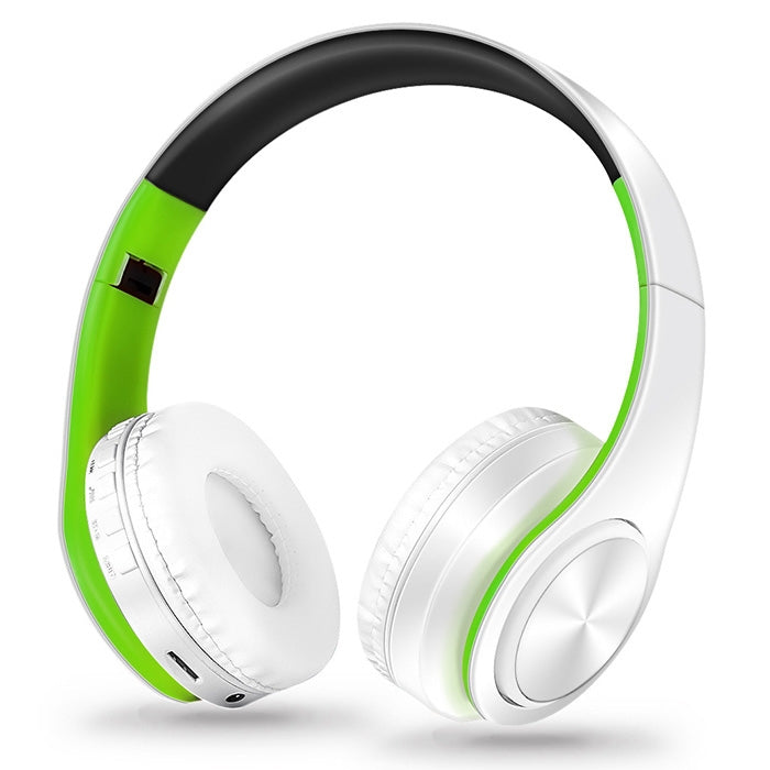 LPT660 Auriculares inalámbricos plegables deportivos con música estéreo y Bluetooth, compatibles con tarjeta TF