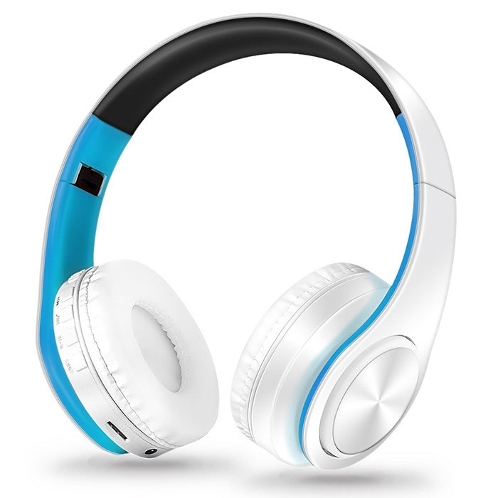 LPT660 Auriculares inalámbricos plegables deportivos con música estéreo y Bluetooth, compatibles con tarjeta TF