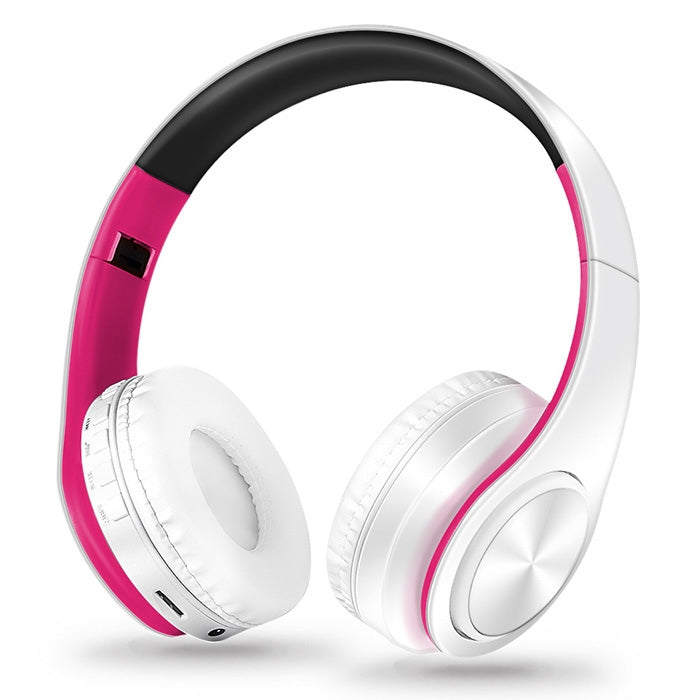 LPT660 Auriculares inalámbricos plegables deportivos con música estéreo y Bluetooth, compatibles con tarjeta TF