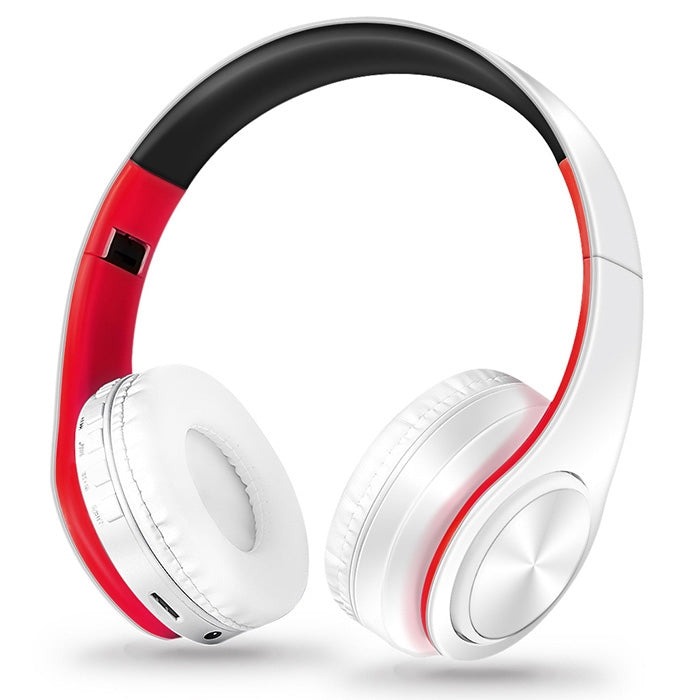 LPT660 Auriculares inalámbricos plegables deportivos con música estéreo y Bluetooth, compatibles con tarjeta TF