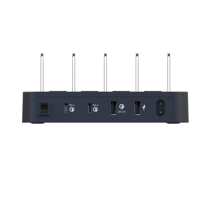 45W PD USB-C / Type-C + 18W PD USB-C / Type-C + 18W QC 3.0 USB + Puertos USB Cargador inteligente con bisel desmontable, enchufe de la UE