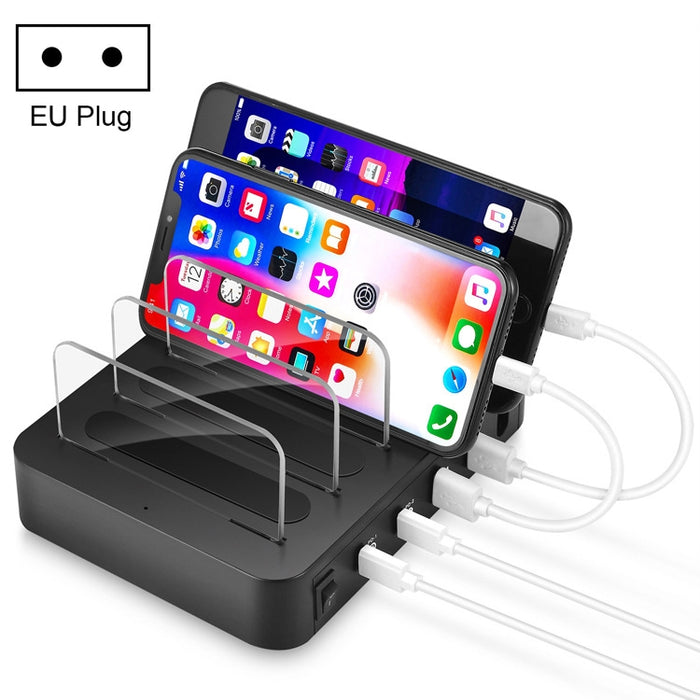 45W PD USB-C / Type-C + 18W PD USB-C / Type-C + 18W QC 3.0 USB + Puertos USB Cargador inteligente con bisel desmontable, enchufe de la UE