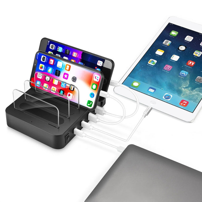 45W PD USB-C / Type-C + 18W PD USB-C / Type-C + 18W QC 3.0 USB + Puertos USB Cargador inteligente con bisel desmontable, enchufe de la UE