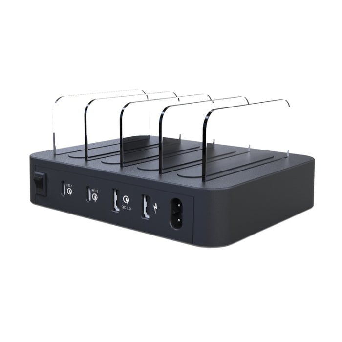 45W PD USB-C / Type-C + 18W PD USB-C / Type-C + 18W QC 3.0 USB + Puertos USB Cargador inteligente con bisel desmontable, enchufe para Reino Unido