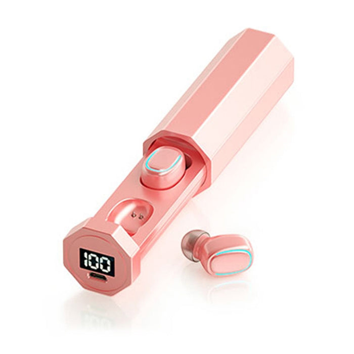 C1 Bluetooth 5.0 TWS Pantalla digital poligonal táctil Auricular Bluetooth inalámbrico verdadero con caja de carga