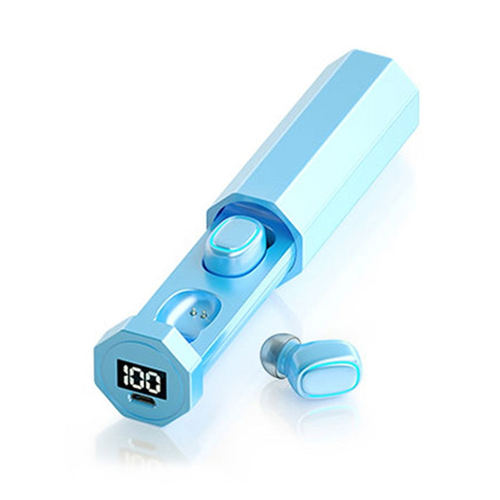 C1 Bluetooth 5.0 TWS Pantalla digital poligonal táctil Auricular Bluetooth inalámbrico verdadero con caja de carga