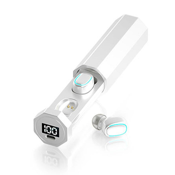 C1 Bluetooth 5.0 TWS Pantalla digital poligonal táctil Auricular Bluetooth inalámbrico verdadero con caja de carga