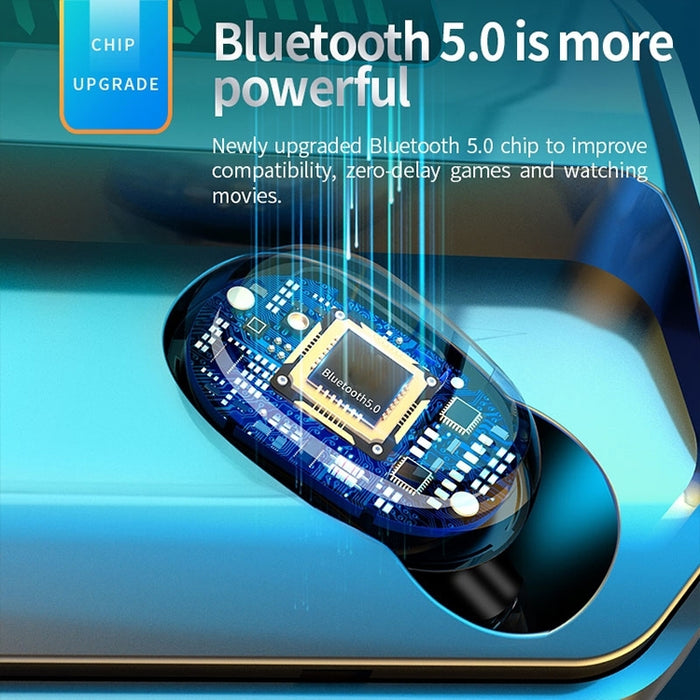 M8 Bluetooth 5.0 TWS Pantalla digital táctil Auricular Bluetooth inalámbrico verdadero con caja de carga