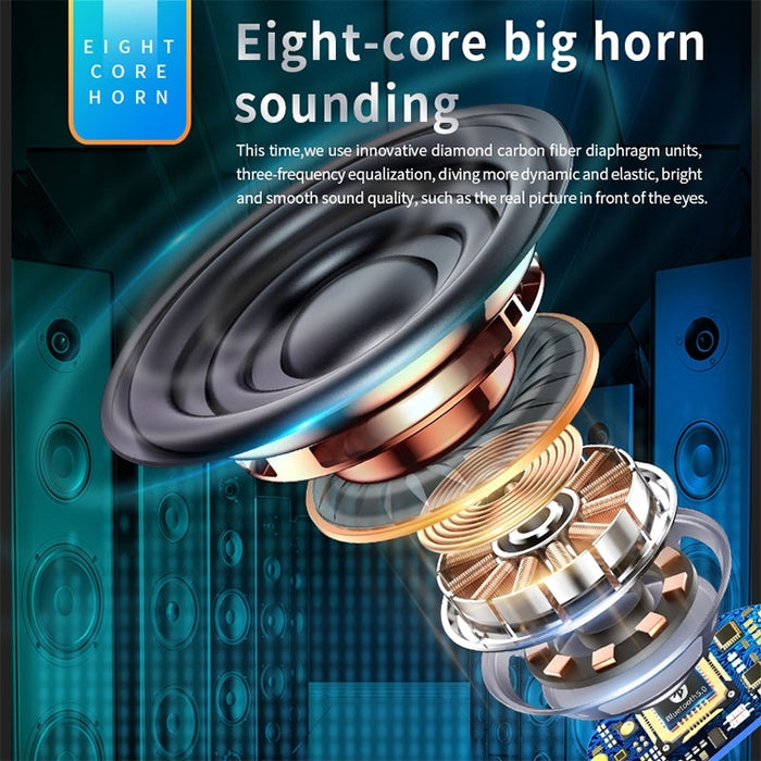 M8 Bluetooth 5.0 TWS Pantalla digital táctil Auricular Bluetooth inalámbrico verdadero con caja de carga