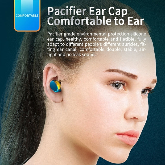 M8 Bluetooth 5.0 TWS Pantalla digital táctil Auricular Bluetooth inalámbrico verdadero con caja de carga