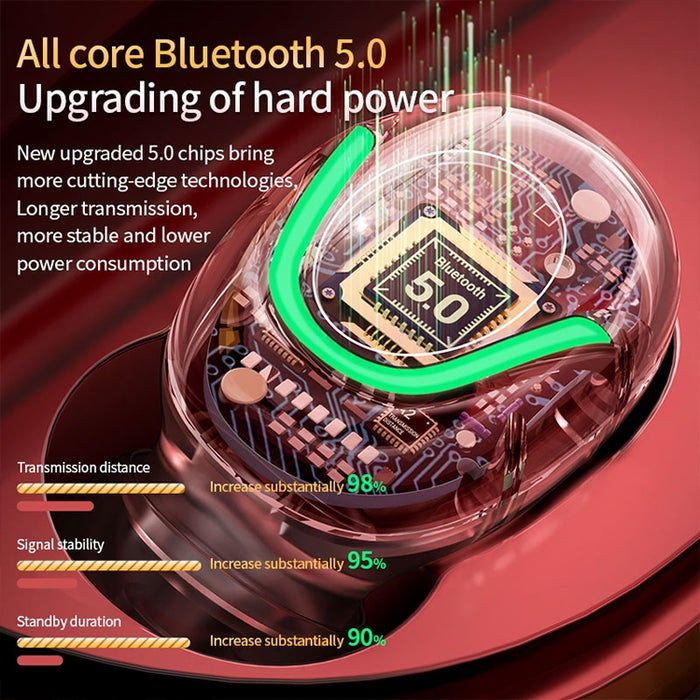 T2 Bluetooth 5.0 TWS pantalla digital táctil verdadero auricular inalámbrico Bluetooth con caja de carga